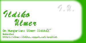 ildiko ulmer business card